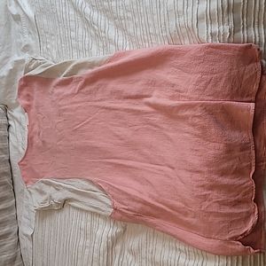 Pink and cream dress